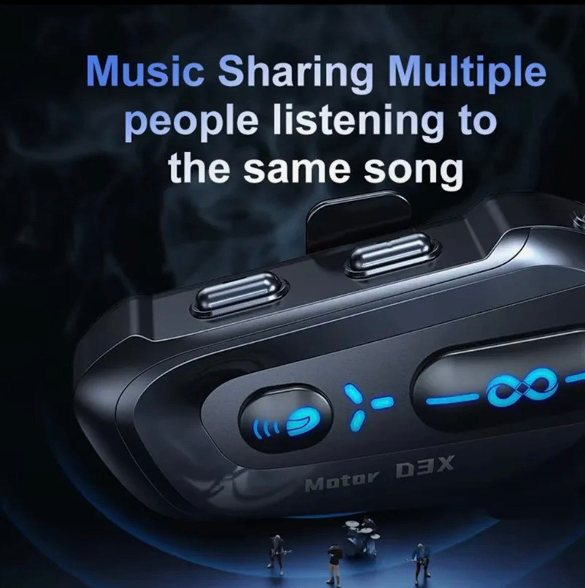 Motorcycle Helmet Headset Motorcycle Intercom with Soft+Hard Mic Helmet Bluetooth Speaker