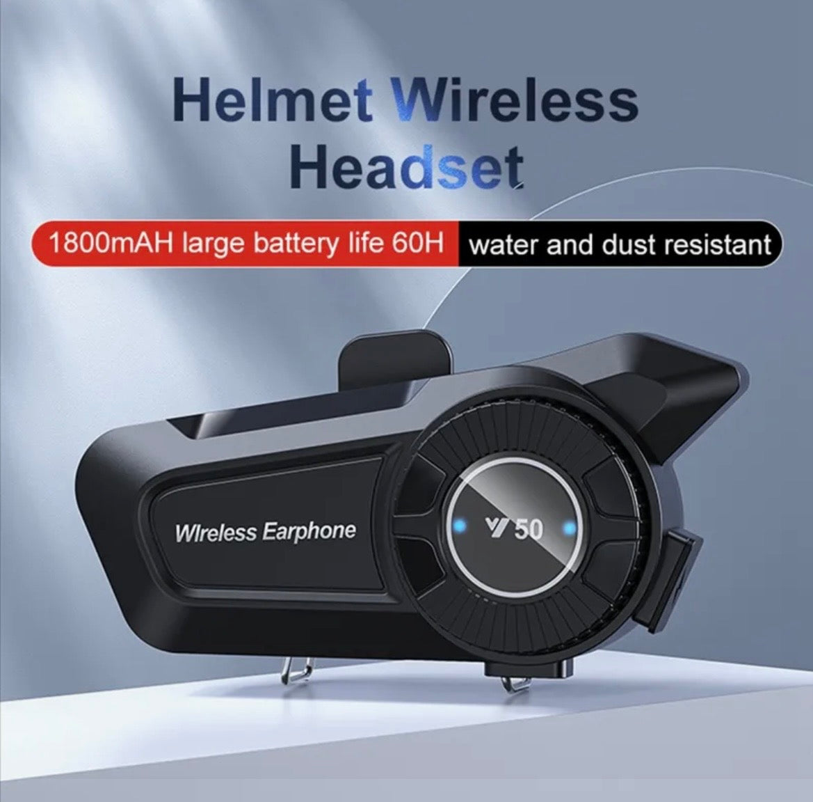 Y50 Roulette Wheel Rotation Motorcycle Helmet Headset Bluetooth 5.3 Wireless Headphones Earphones IP67 Waterproof