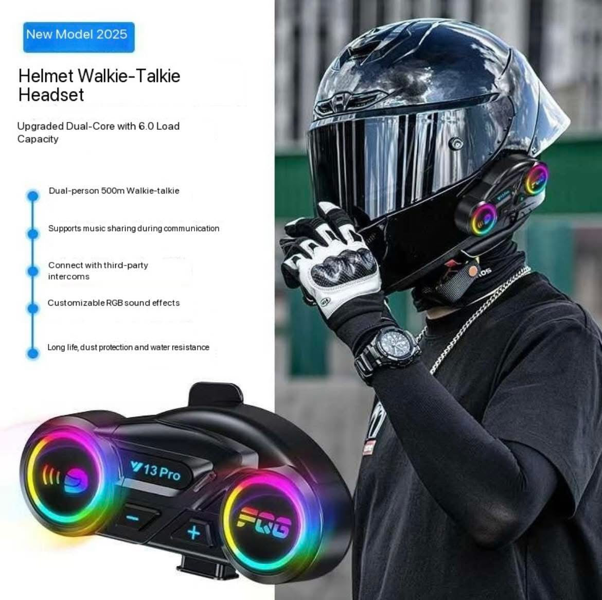 Helmet Blutooth headphone